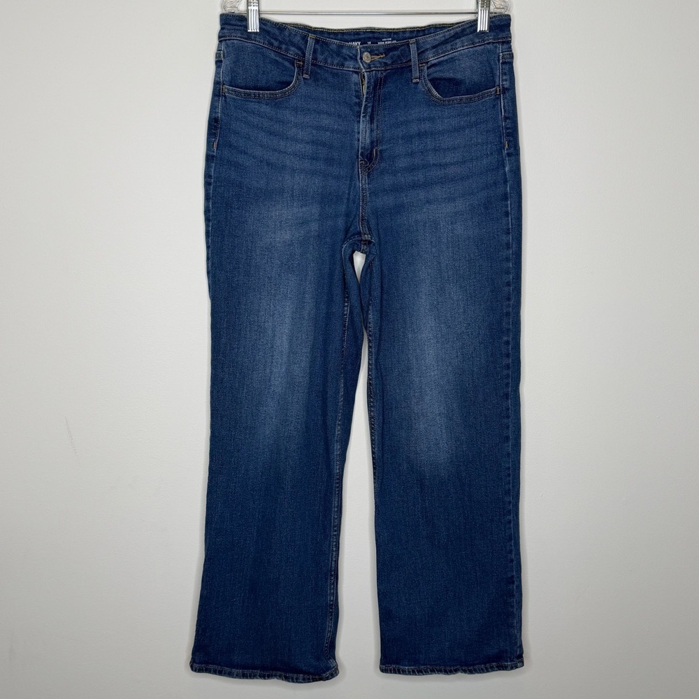 Old Navy High Rise WOW Medium Wash Wide Leg Jeans